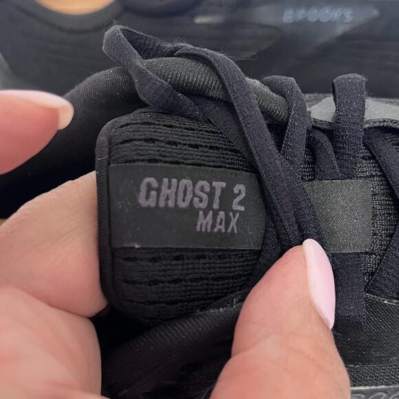 Brooks Ghost 2 Max Womens Sneakers Size 8EE Extra Wide Black Athletic Running - Picture 8 of 9
